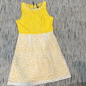Kensie dress joyful colors keyhole pattern throughout with fit & flare style